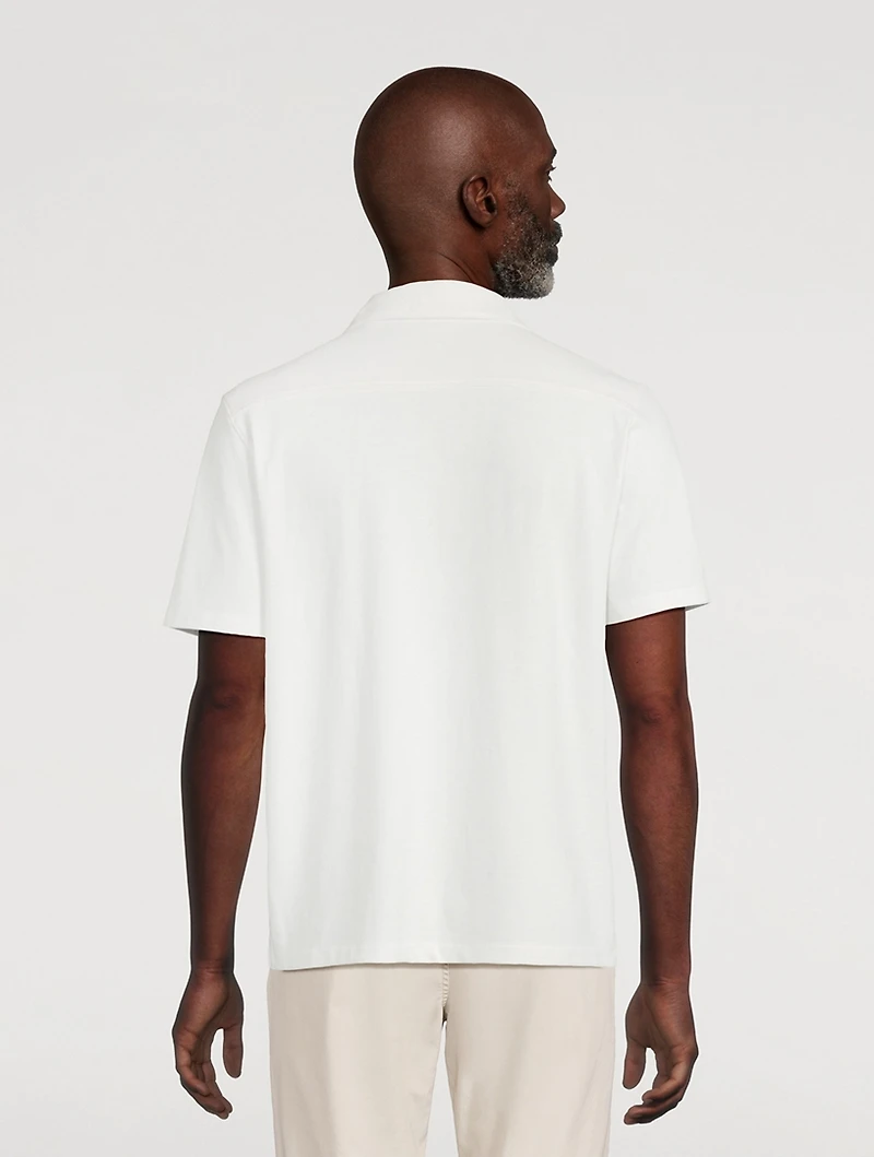 Sueded Cotton Jersey Short-Sleeve Shirt