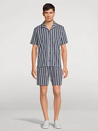 Jacquard Stripe Short-Sleeve Shirt