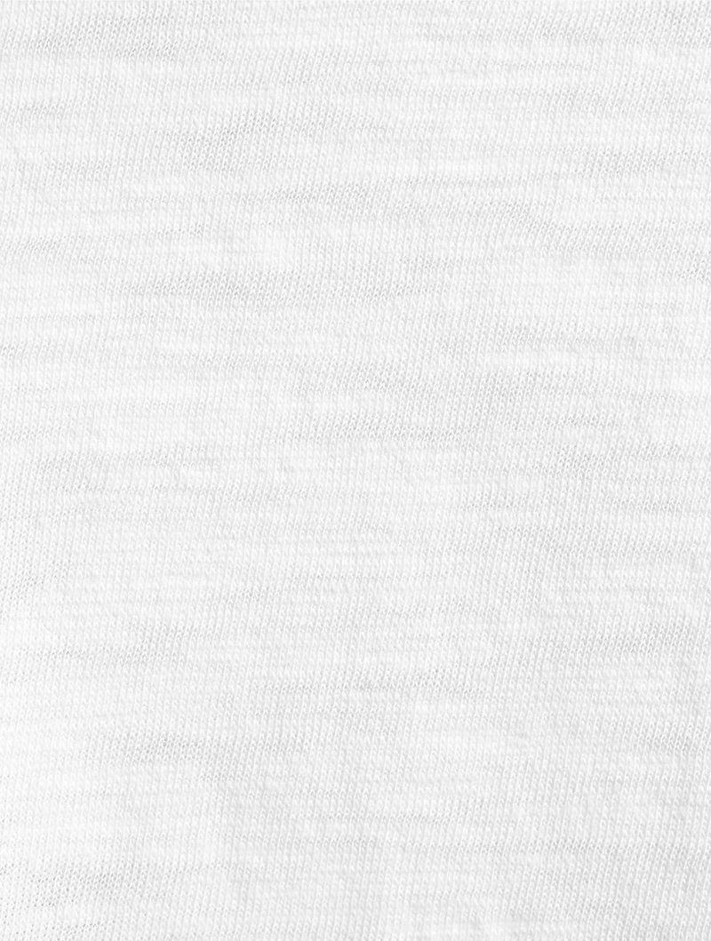 Slub Cotton Split-Neck T-Shirt