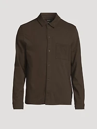 Suede Jersey Long-Sleeve Shirt