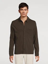 Suede Jersey Long-Sleeve Shirt