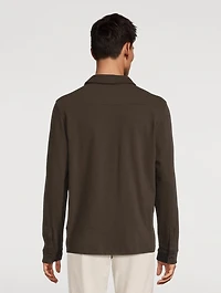 Suede Jersey Long-Sleeve Shirt