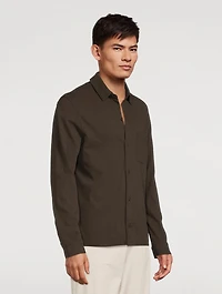Suede Jersey Long-Sleeve Shirt