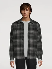 Plaid Sherpa-Lined Shirt Jacket