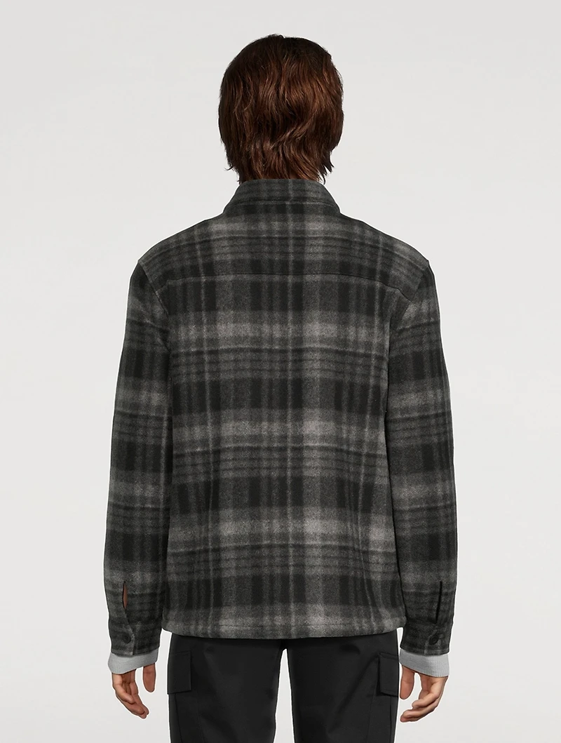 Plaid Sherpa-Lined Shirt Jacket