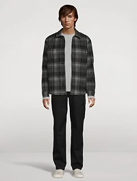 Plaid Sherpa-Lined Shirt Jacket
