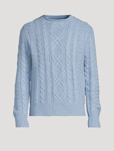Cotton Cashmere And Linen Fisherman's Sweater