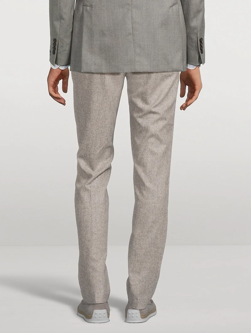 Wool Flannel Tailored Trousers