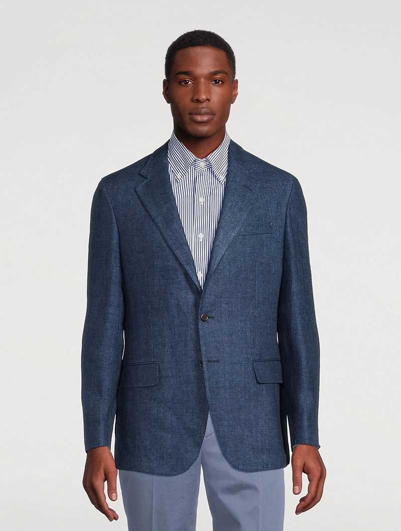 Soft Tailored Linen Sport Coat
