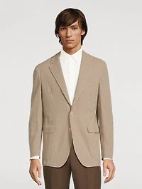 Soft Tailored Seersucker Sport Coat