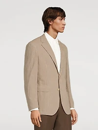 Soft Tailored Seersucker Sport Coat
