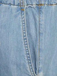 Wide-Leg Denim Pants