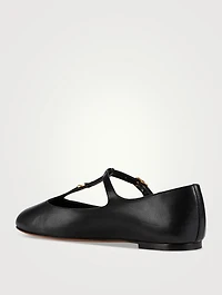 Marcie Leather Mary Jane Ballet Flats