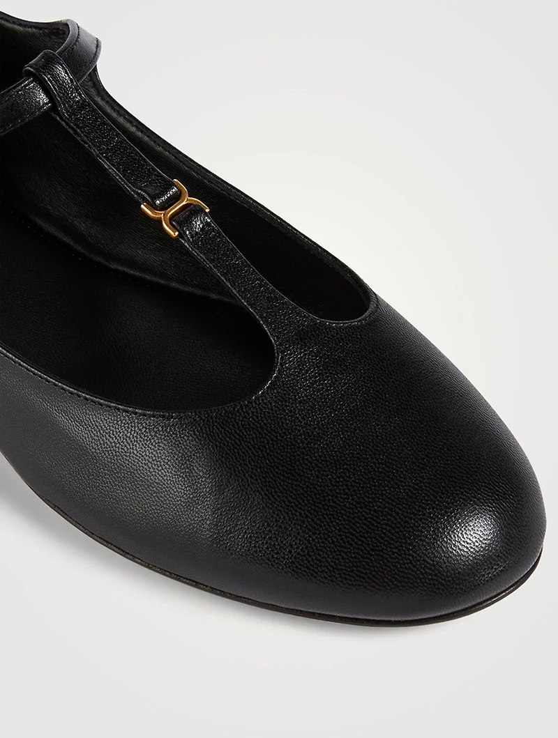 Marcie Leather Mary Jane Ballet Flats