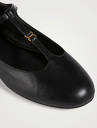 Marcie Leather Mary Jane Ballet Flats