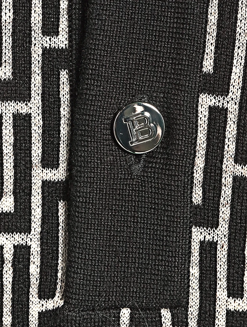 Monogram Wool And Linen Polo Shirt