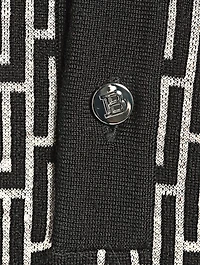 Monogram Wool And Linen Polo Shirt