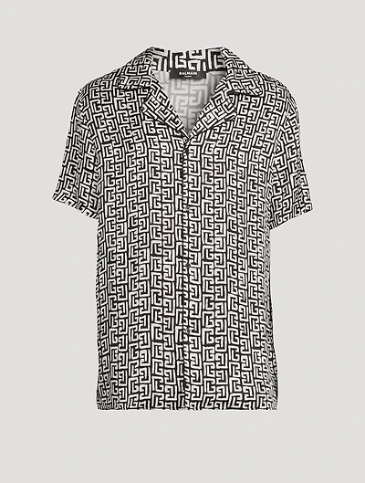 Monogram Print Pyjama Shirt