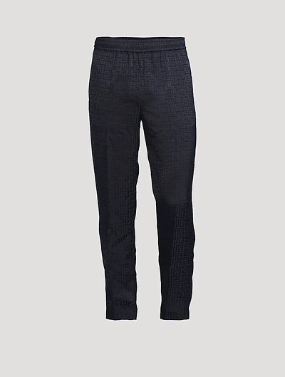 Monogram Satin Jacquard Pants