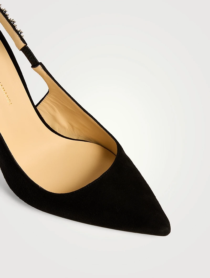 Edoardo Suede Slingback Pumps