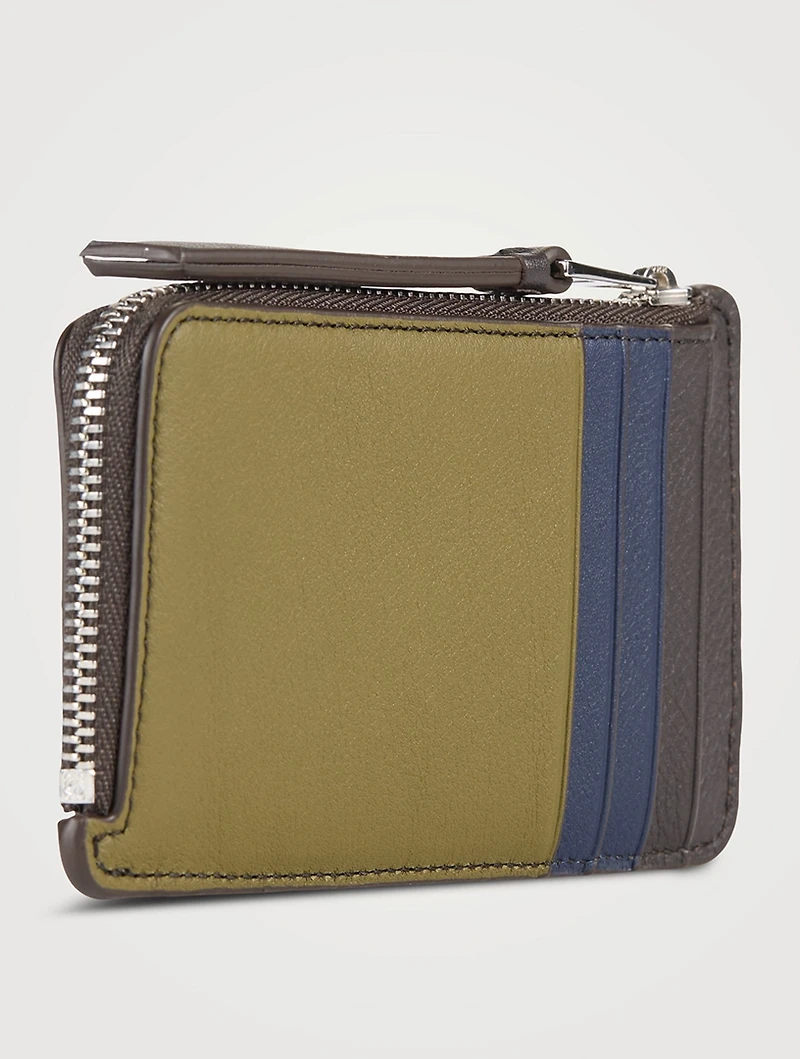 Puzzle Leather Coin And Card Holder
