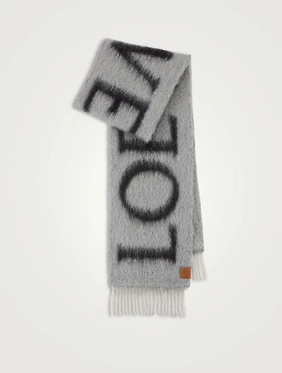 Wool And Mohair Logo Scarf
