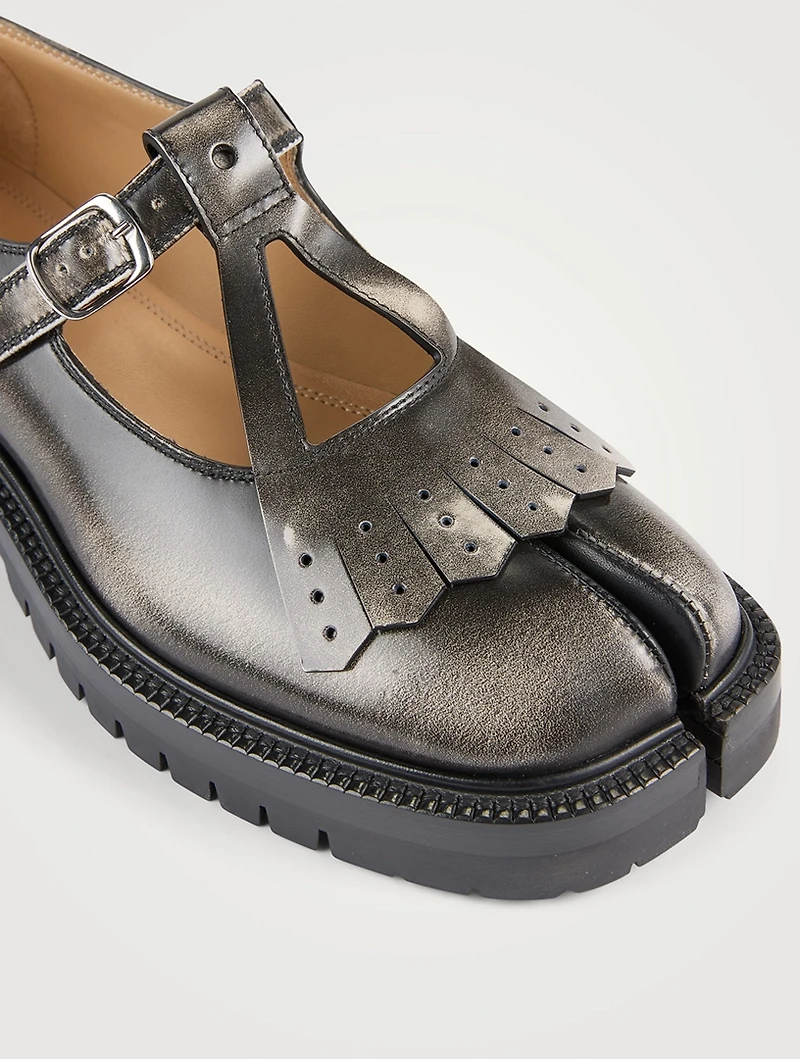 Tabi Country Leather Mary Jane Flats