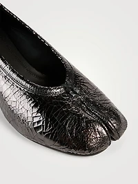 Tabi Broken Mirror Leather Ballet Pumps