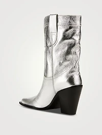 Helga Metallic Leather Western Boots