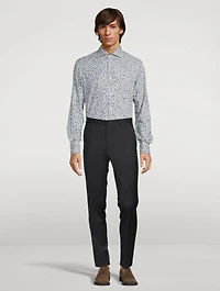 Cotton Sport Shirt Feather Print