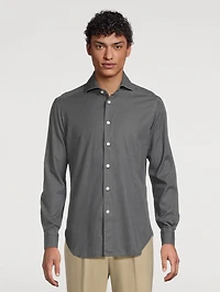 Stretch Cotton Long-Sleeve Shirt