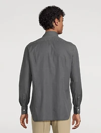 Stretch Cotton Long-Sleeve Shirt