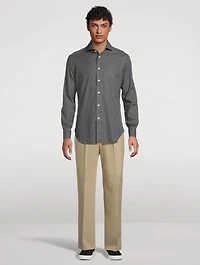 Stretch Cotton Long-Sleeve Shirt