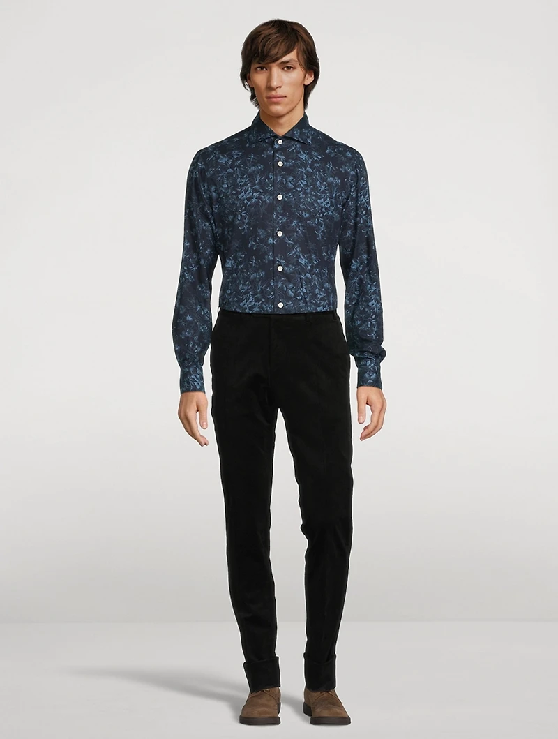 Cotton Sport Shirt Floral Print