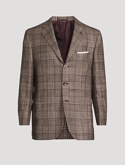 Blazer Jacket Windowpane Print