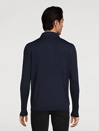 Wool Long-Sleeve Polo
