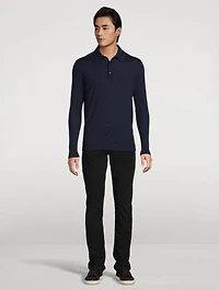 Wool Long-Sleeve Polo