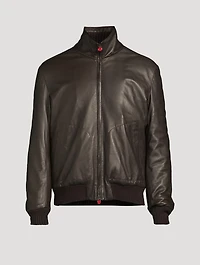 Leather Bomber Jacket