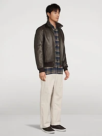 Leather Bomber Jacket