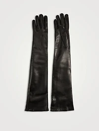 VLogo Leather Opera Gloves