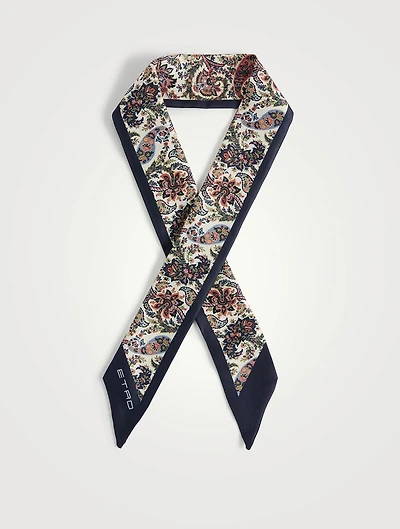 Paislina Silk Skinny Scarf