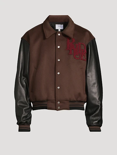 Duck Wool And Leather Varsity Jacket