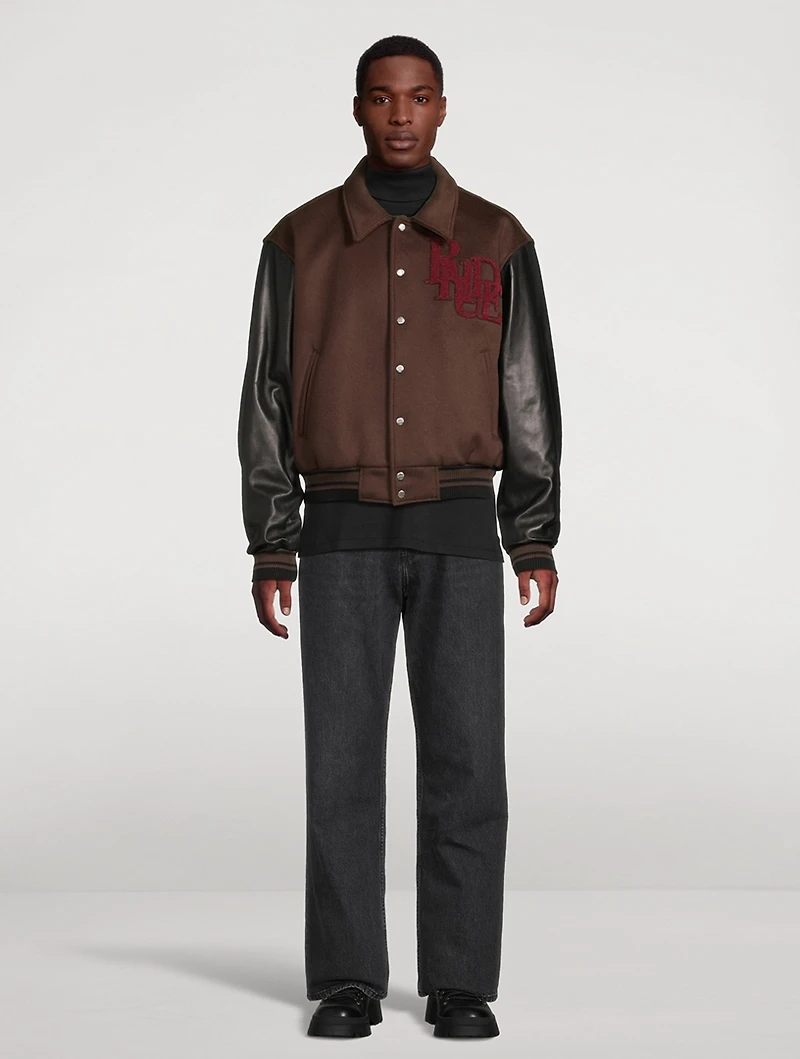 Duck Wool And Leather Varsity Jacket