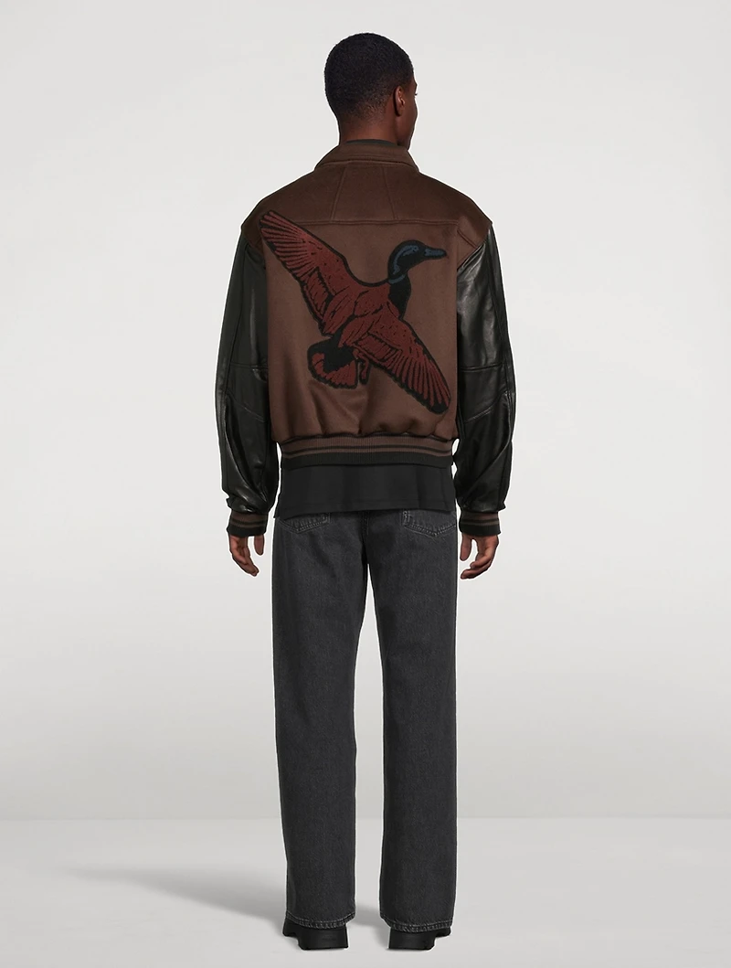 Duck Wool And Leather Varsity Jacket