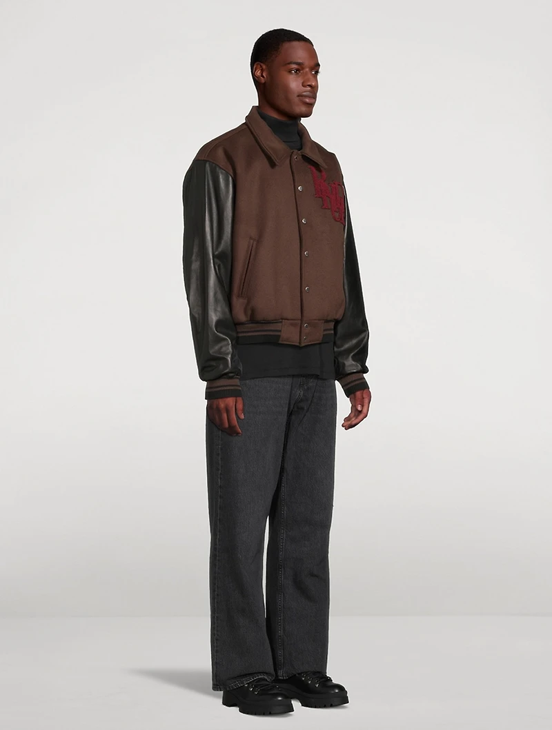 Duck Wool And Leather Varsity Jacket