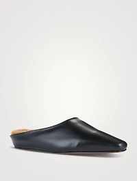Alba Shearling-Lined Leather Mules