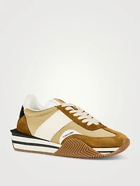 James Suede And Technical Fabric Sneakers