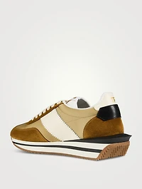 James Suede And Technical Fabric Sneakers