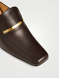 Leather Loafer Mules