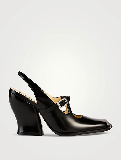 Onda Leather Slingback Mary Jane Pumps